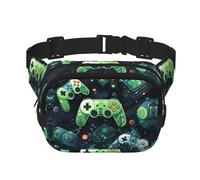 Gamepad Circuit Version - Riñonera de moda impresa, unisex, riñonera de viaje de moda, color negro, talla única