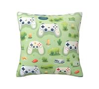 Gamepad in The Grass - Funda de almohada cuadrada de felpa de 22 x 22 pulgadas, adecuada para el hogar, sala de estar, dormitorio y fundas de almohada interiores de coche.