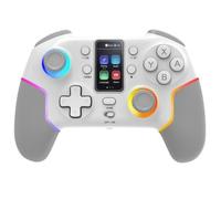 Mars Gaming MGP-V3, Gamepad Inalámbrico ARGB, Triple Conexión Bluetooth 5.0/2.4GPRO / Cable, Pantalla LCD a Color, Joysticks y Gatillos Hall Effect, Switch|Switch 2|PC|Android|iOS 13.0+, Blanco