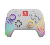 PDP Afterglow Wave Wireless Pro Controller with Full Motion for Nintendo Switch, Nintendo Switch - OLED Model, 8 RGB LED Lighting Zones, 30 Foot Range, 20 Hour Rechargeable Battery Purple