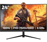 GAMEPOWER T40 Monitor Gaming Curvo de 23.6", 180Hz, FHD 1080p, Tiempo de Respuesta 0.5ms, Panel VA, AMD FreeSync, G-Sync, Soporte HDR, 125% sRGB, Retroiluminación RGB, Altavoces Integrados, Diseño si