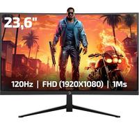 GAMEPOWER Vivid F10 - Monitor curvo para juegos de 23.6 pulgadas, 120 Hz, 1 ms, pantalla de PC Full HD 1080P VA 1800R curva HDR, pantalla de computadora sin marco, FreeSync y G-Sync, con altavoz