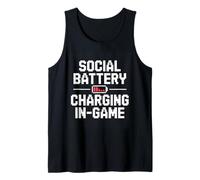 Gamer Battery Charging Calm Mode Design Camiseta sin Mangas
