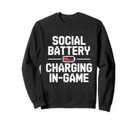 Gamer Battery Charging Calm Mode Design Sudadera