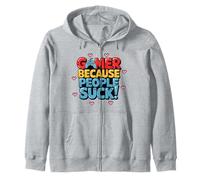 Gamer Because People Suck Funny Gaming Humor Sudadera con Capucha