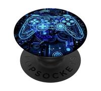 Gamer Blue Gaming Graphic Controlador de Videojuegos PopSockets PopGrip Adhesivo