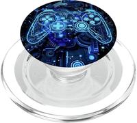 Gamer Blue Gaming Graphic Controlador de Videojuegos PopSockets PopGrip para MagSafe