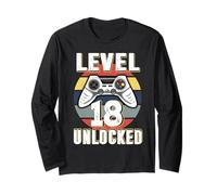 Gamer Boy Level 18 Unlocked Video Game 18th Birthday Boys Manga Larga