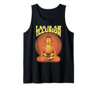 Gamer Buddha Lag Es Una Ilusión Divertido Juego Zen Meditación Camiseta sin Mangas