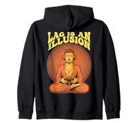 Gamer Buddha Lag Es Una Ilusión Divertido Juego Zen Meditación Sudadera con Capucha