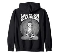 Gamer Buddha Lag Es Una Ilusión Divertido Juego Zen Meditación Sudadera con Capucha