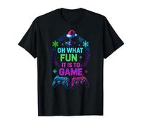 Gamer Christmas Oh, qué Divertido es Jugar a Gaming Fun Men Camiseta