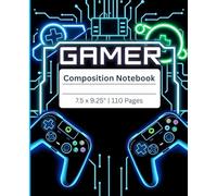 Gamer Composition Notebook: Neon Circuit | Gaming Themed Lined Notebook | For Boys, Teens & Game Lovers | 110 Pages | 7.5 x 9.25 Inches: A Cool ... daily use, journaling, sketching or Game Logs