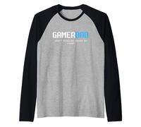 Gamer Dad Don't Make Me Pause My Game Día del Padre Juegos Camiseta Manga Raglan