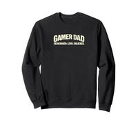Gamer Dad Nivel de paternidad Desbloqueado Juegos Nuevo Papá Sudadera