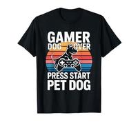 Gamer Dog Lover Press Start Pet Dog Gaming Camiseta