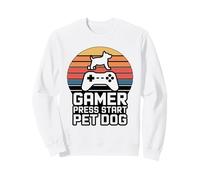 Gamer Dog Lover Press Start Pet Dog Gaming Sudadera