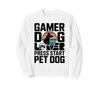 Gamer Dog Lover Press Start Pet Dog Gaming Sudadera