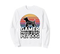 Gamer Dog Lover Press Start Pet Dog Gaming Sudadera