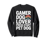 Gamer Dog Lover Press Start Pet Dog Gaming Sudadera