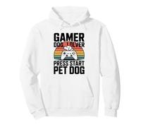 Gamer Dog Lover Press Start Pet Dog Gaming Sudadera con Capucha