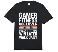 Gamer Fitness, Amante de los Perros, suda Ahora, GANA más Tarde, Camina Todos los días Comfort Colors Adult Heavyweight T-Shirt