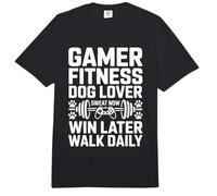 Gamer Fitness, Amante de los Perros, suda Ahora, GANA más Tarde, Camina Todos los días Comfort Colors Adult Heavyweight T-Shirt