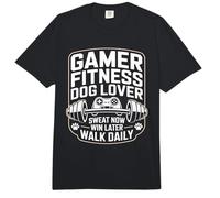 Gamer Fitness, Amante de los Perros, suda Ahora, GANA más Tarde, Camina Todos los días Comfort Colors Adult Heavyweight T-Shirt