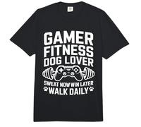 Gamer Fitness, Amante de los Perros, suda Ahora, GANA más Tarde, Camina Todos los días Comfort Colors Adult Heavyweight T-Shirt
