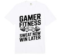Gamer Fitness Sweat Ahora GANA más Tarde Entrenamiento de Juego Comfort Colors Adult Heavyweight T-Shirt