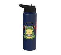 Gamer Frog, Japonés & Video Gaming & Retro Gaming Stainless Steel Insulated Water Bottle