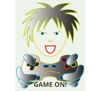Gamer! Game On!: Composition Notebook: For all ages, Green in Color with A Cool Gamer image on the back and front, Full size with plenty of pages for creative writing