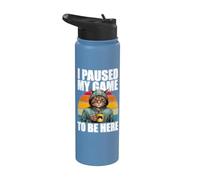 Gamer Gaming I Paused My Game To Be Here Stainless Steel Insulated Water Bottle