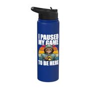 Gamer Gaming I Paused My Game To Be Here Stainless Steel Insulated Water Bottle