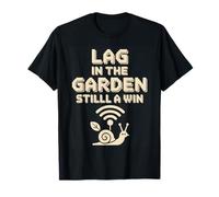 Gamer Garden Lag Still Winning Design Camiseta