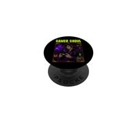 Gamer Ghoul Videojuegos Gaming Zombie Spooky Horror Hombres Niño PopSockets PopGrip Adhesivo