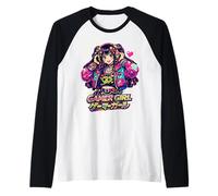 Gamer Girl Decora Kawaii Anime Japonés Harajuku Camiseta Manga Raglan