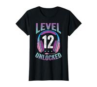 Gamer Girl Level 12 Unlocked Video Game 12th Birthday Gift Camiseta