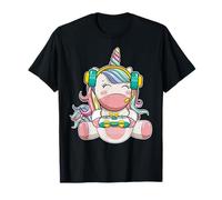 Gamer Girl Unicorn Gaming Cute Video Game Women Kids Girls Camiseta