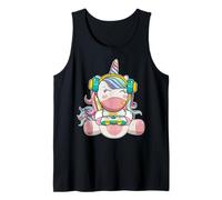 Gamer Girl Unicorn Gaming Cute Video Game Women Kids Girls Camiseta sin Mangas