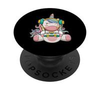 Gamer Girl Unicorn Gaming Cute Video Game Women Kids Girls PopSockets PopGrip Adhesivo