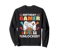 Gamer Level 11 Desbloqueado 11 Cumpleaños Gamer Gaming 11 Años Sudadera