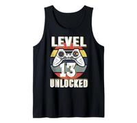 Gamer Level 13 Unlocked Video Game 13rd Birthday Boys Girls Camiseta sin Mangas