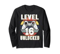 Gamer Level 16 Unlocked Video Game 16th Birthday Boys Girls Manga Larga
