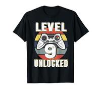 Gamer Level 9 Unlocked Video Game 9th Birthday Boys Girls Camiseta
