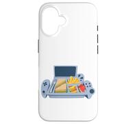 Gamer Nerd PC Alimentos Comida Rápida Continua Comida Comida Juegos de Internet Carcasa para iPhone 16