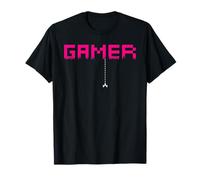 Gamer Pixel Old School Men Women Arcade Gaming Gift Camiseta