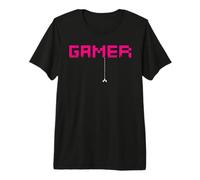 Gamer Pixel Old School Men Women Arcade Gaming Gift Camiseta Premium