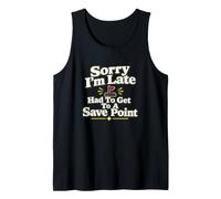 Gamer Save Point Jugador de Videojuegos Humor de Juegos Camiseta sin Mangas