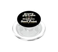 Gamer Save Point Jugador de Videojuegos Humor de Juegos PopSockets PopGrip para MagSafe